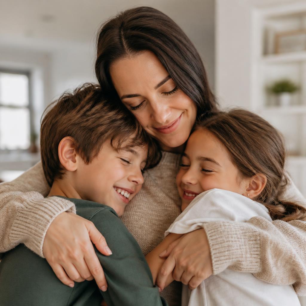 A warm family embrace, representing the people behind every early detection effort