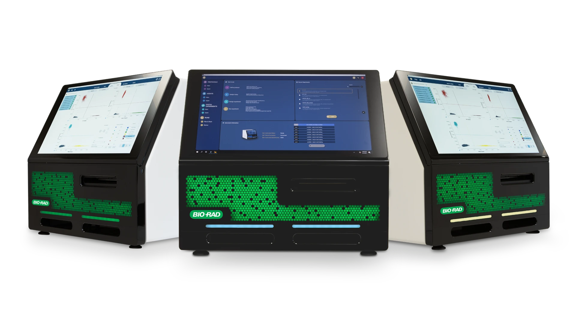 Bio-Rad droplet digital PCR instrument with analysis touchscreen