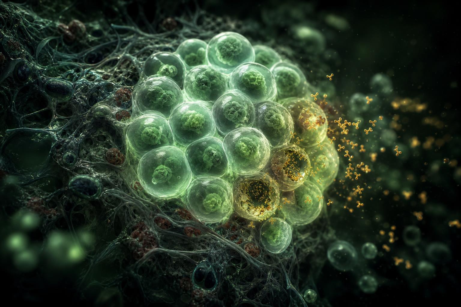 Pancreatic islet beta cells with early cellular injury releasing molecular fragments