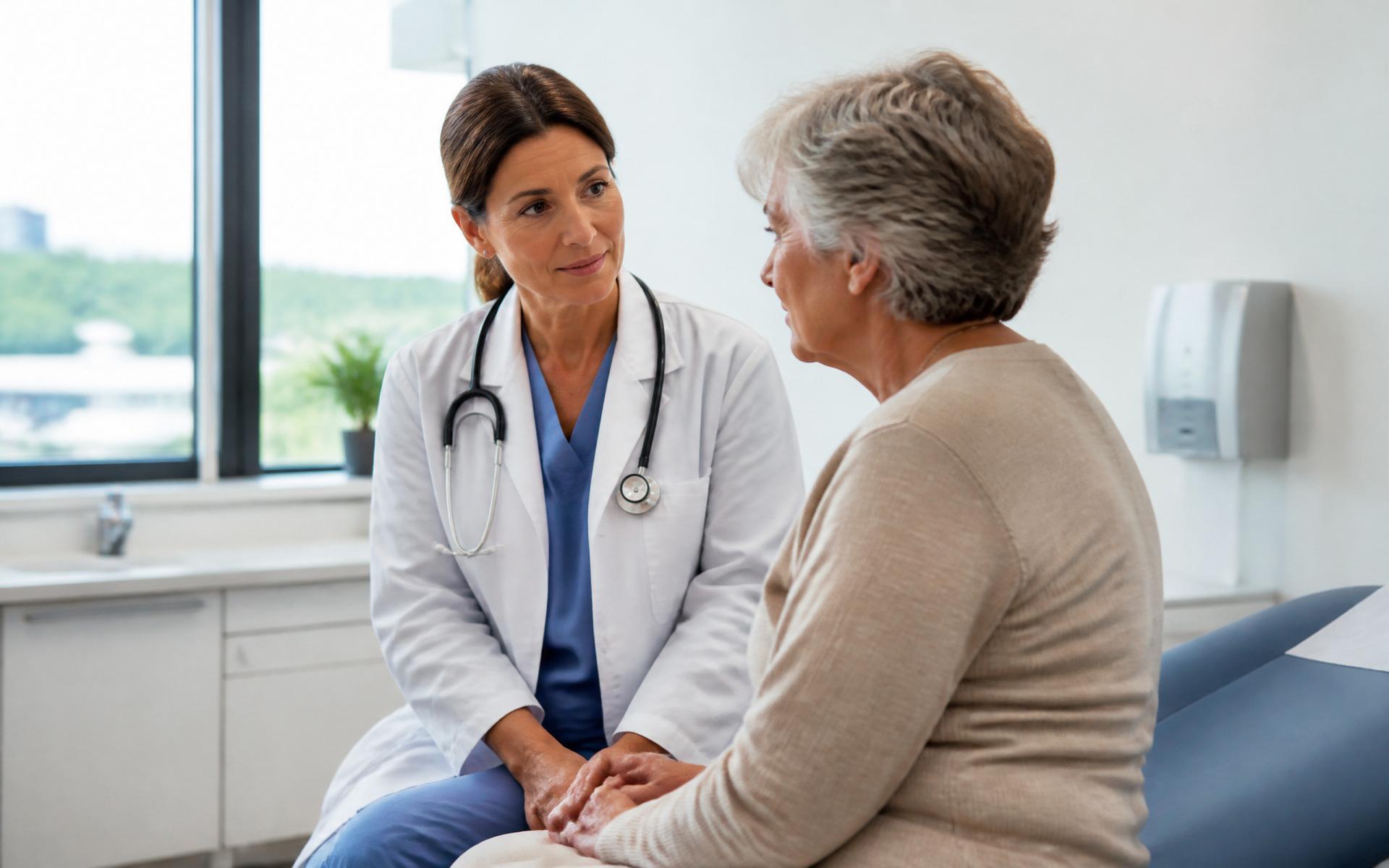 Physician compassionately counseling a patient about metabolic health