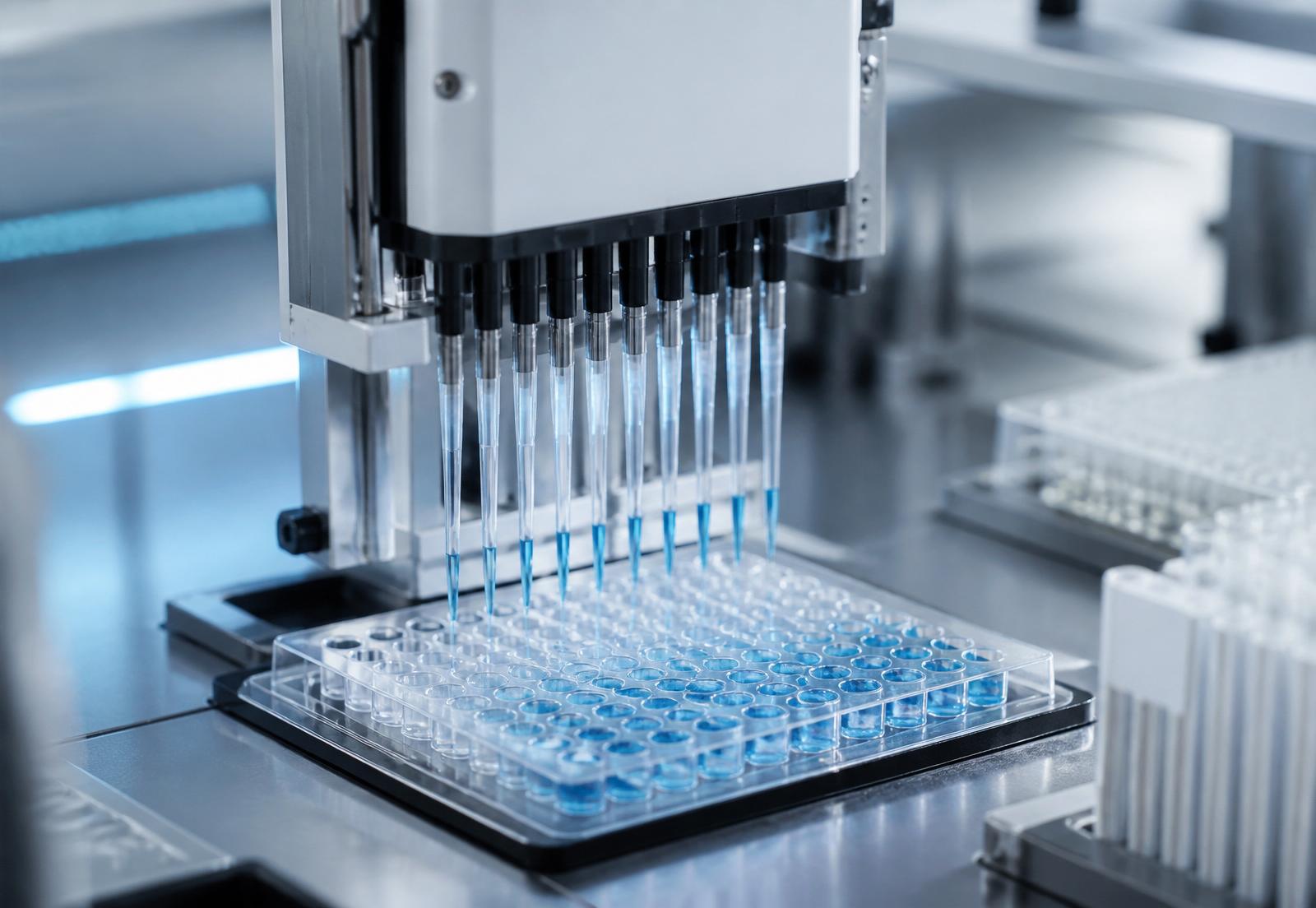 Automated robotic liquid handling platform processing plasma samples