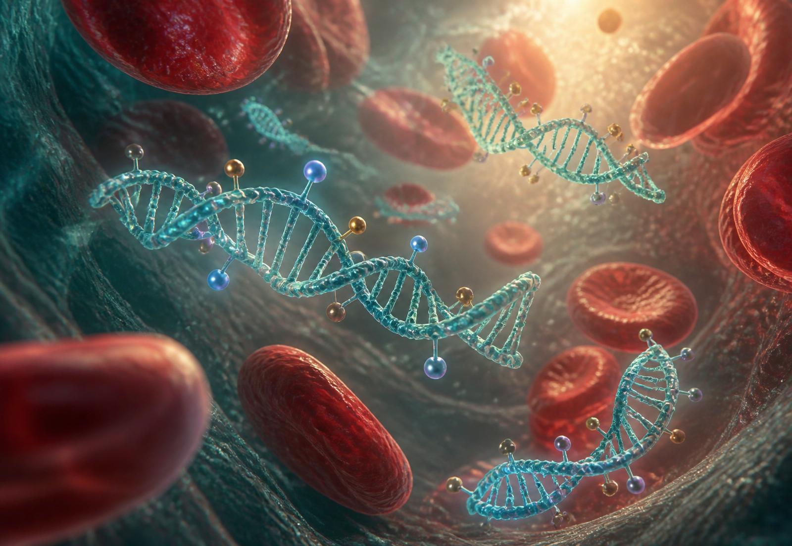 Cell-free DNA fragments with methylation marks in the bloodstream