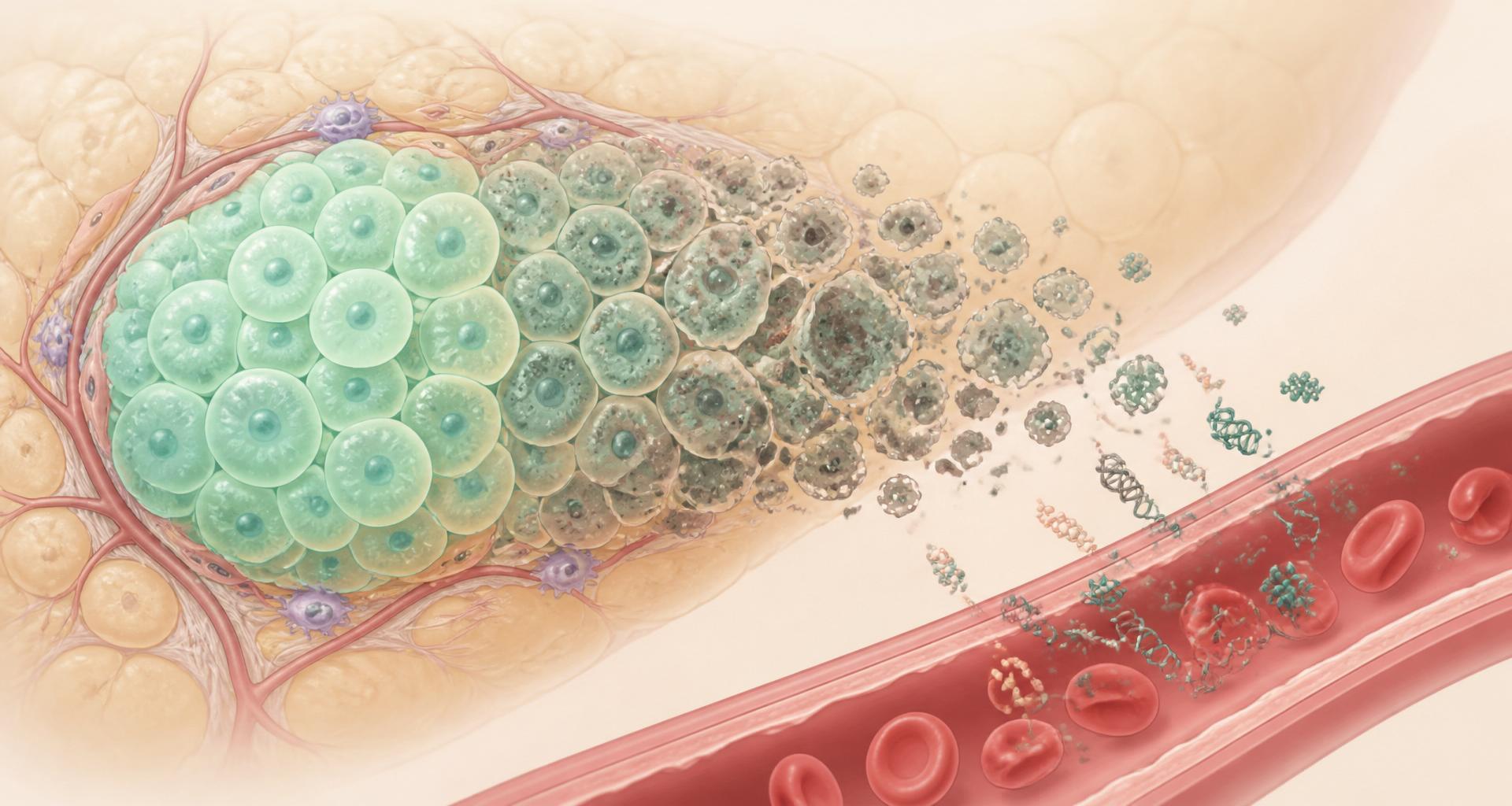 Healthy beta cells transitioning to stressed and apoptotic beta cells with circulating biomarkers entering the bloodstream